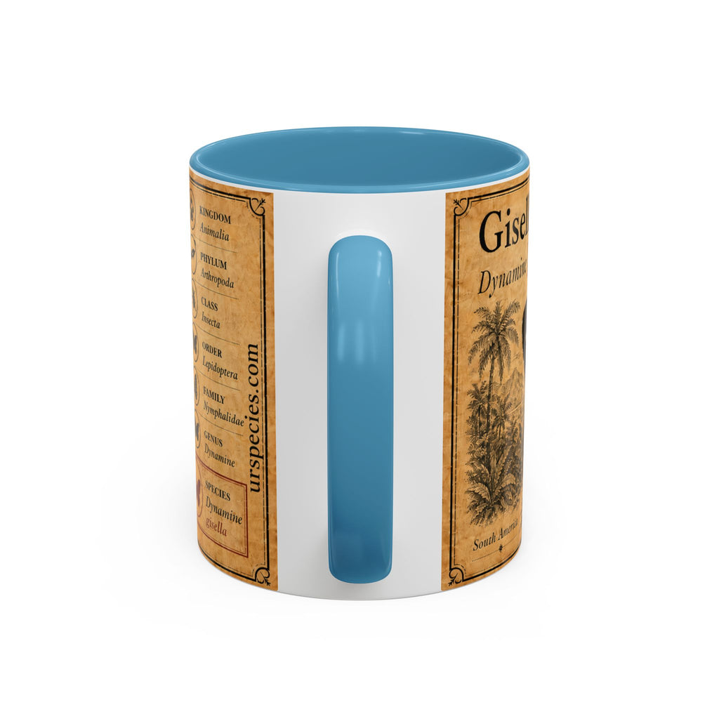Gisella's Butterfly (Dynamine gisella) Coffee Mug — Vintage Blue Mug