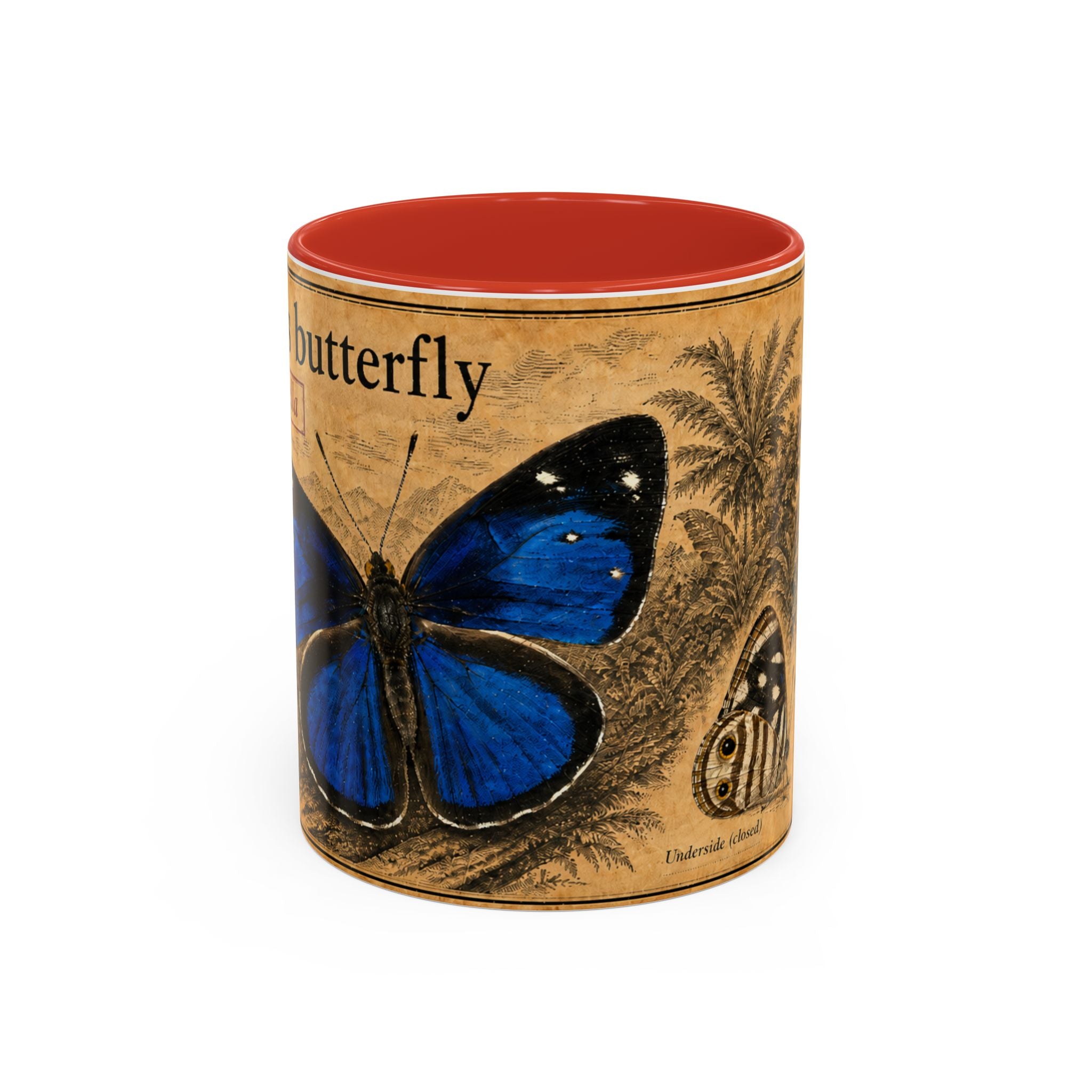 Gisella's Butterfly (Dynamine gisella) Coffee Mug — Vintage Blue Mug