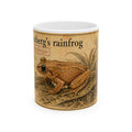 Greta Thunberg's rainfrog Illustration Ceramic Mug – Vintage Natural History Greta Thunberg's rainfrog (Pristimantis gretathunbergae) Art, 11oz & 15oz