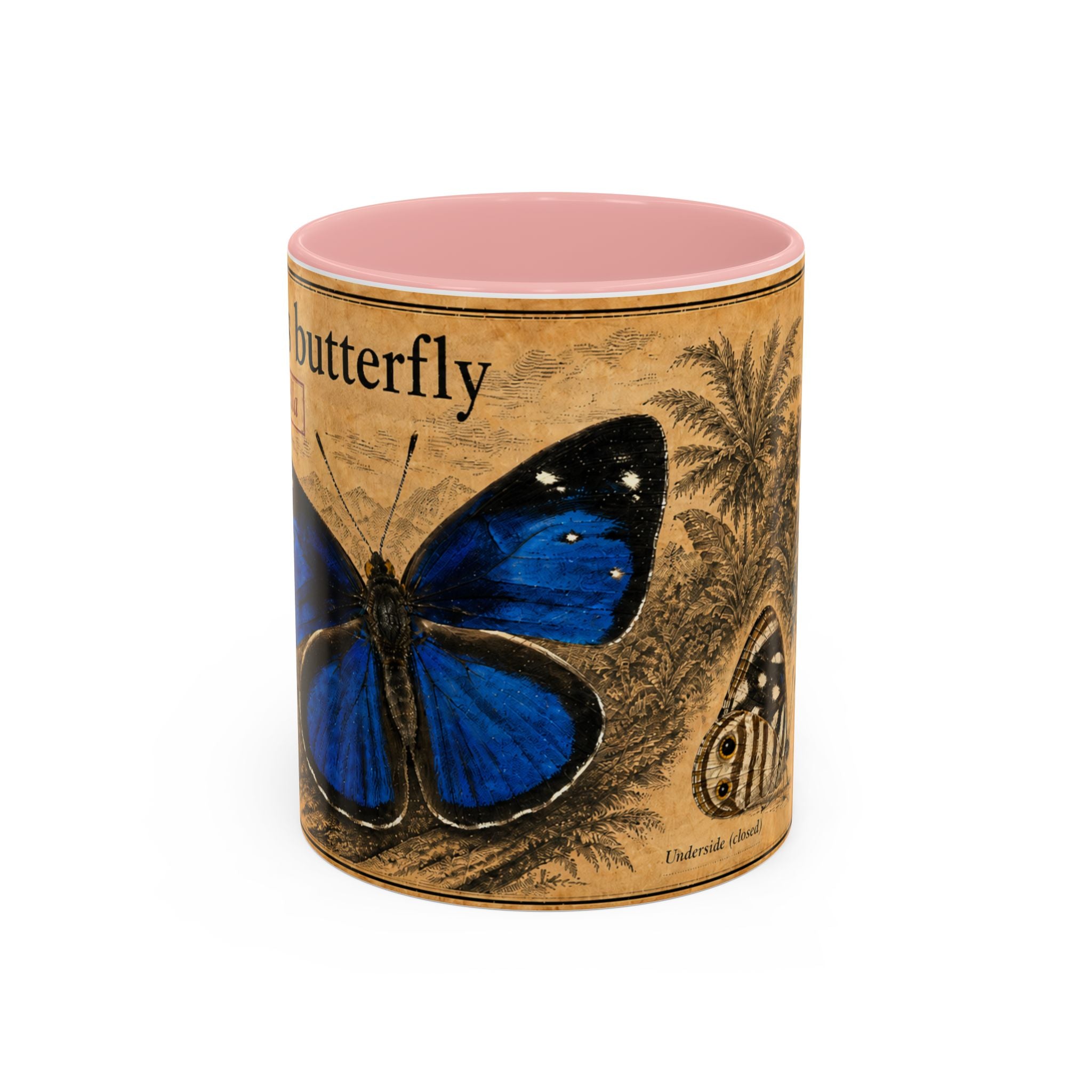 Gisella's Butterfly (Dynamine gisella) Coffee Mug — Vintage Blue Mug