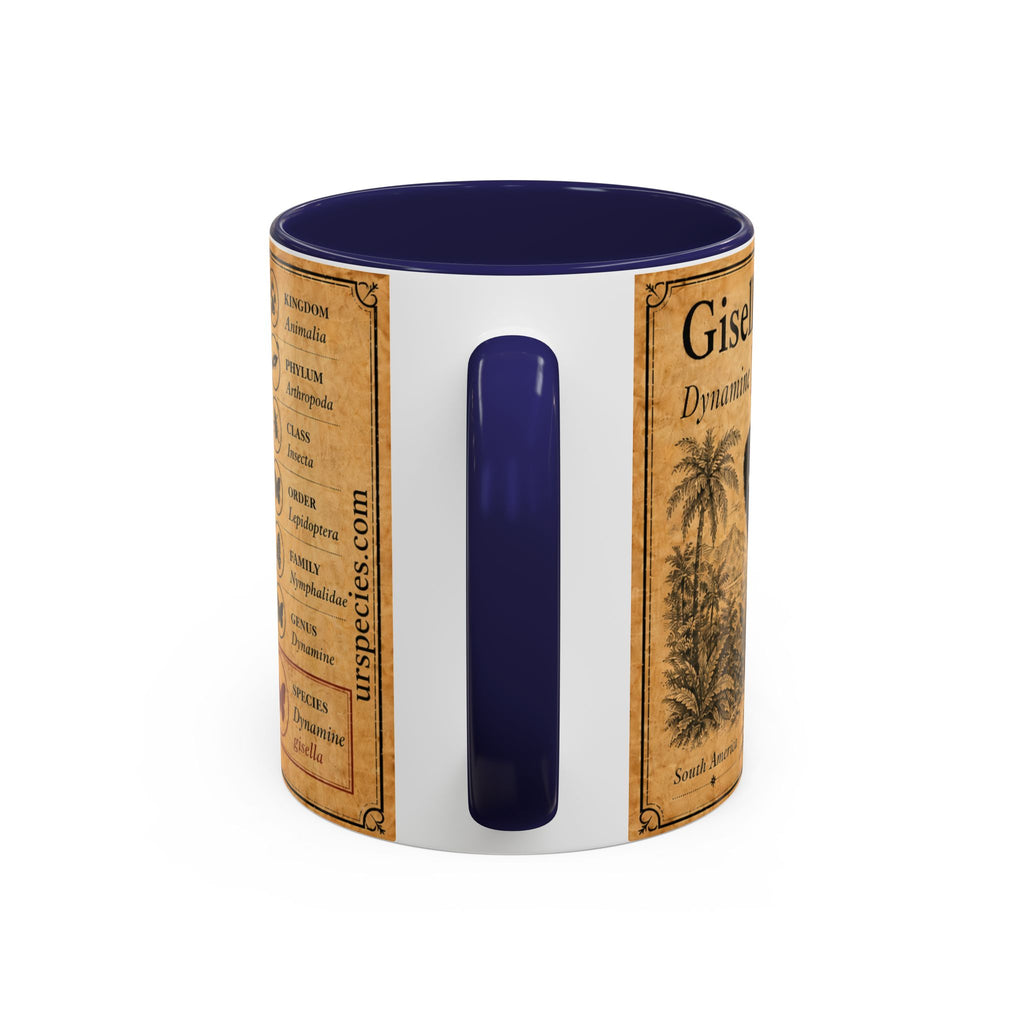 Gisella's Butterfly (Dynamine gisella) Coffee Mug — Vintage Blue Mug
