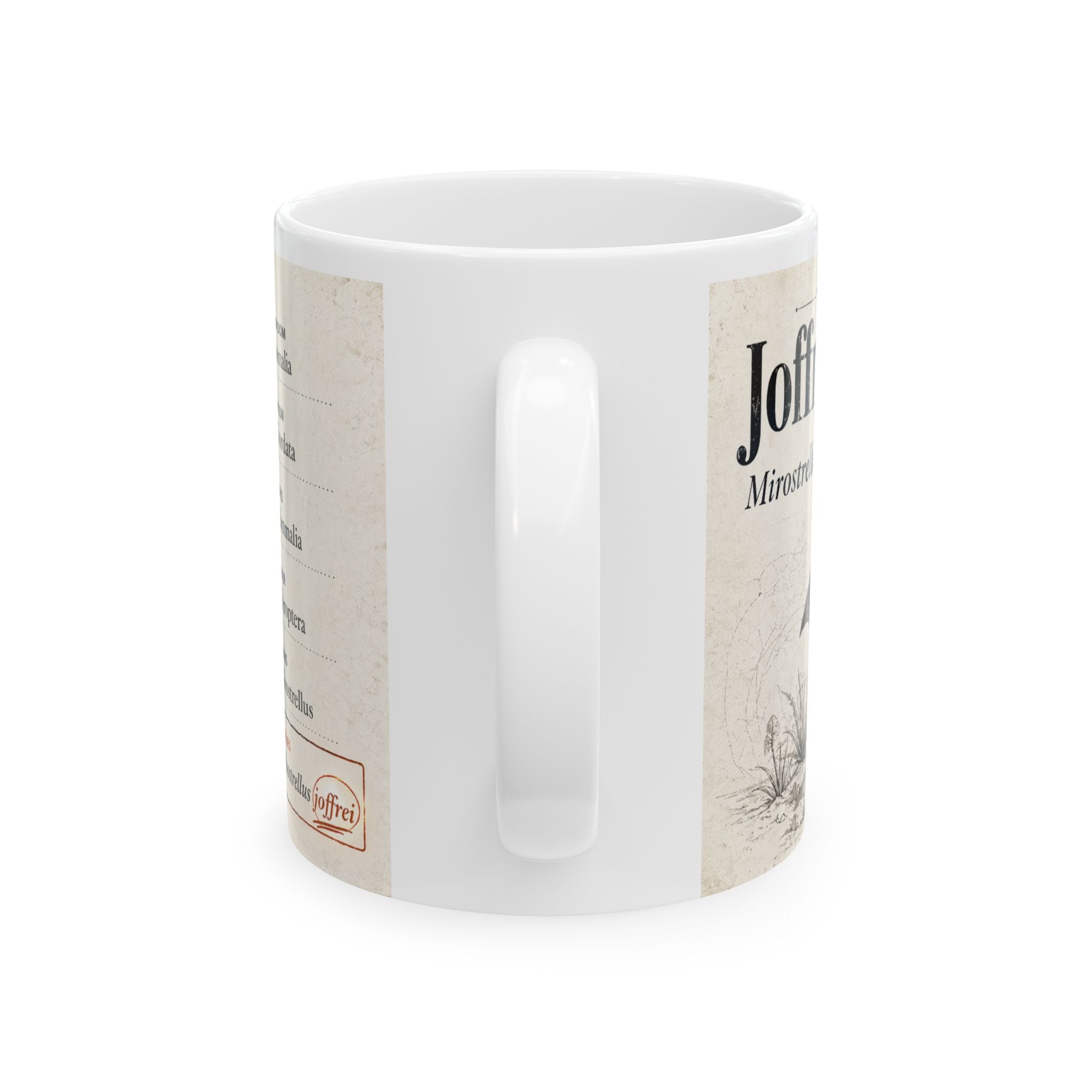 Bat Illustration Ceramic Mug – Vintage Natural History Joffre's Bat Art, 11oz & 15oz
