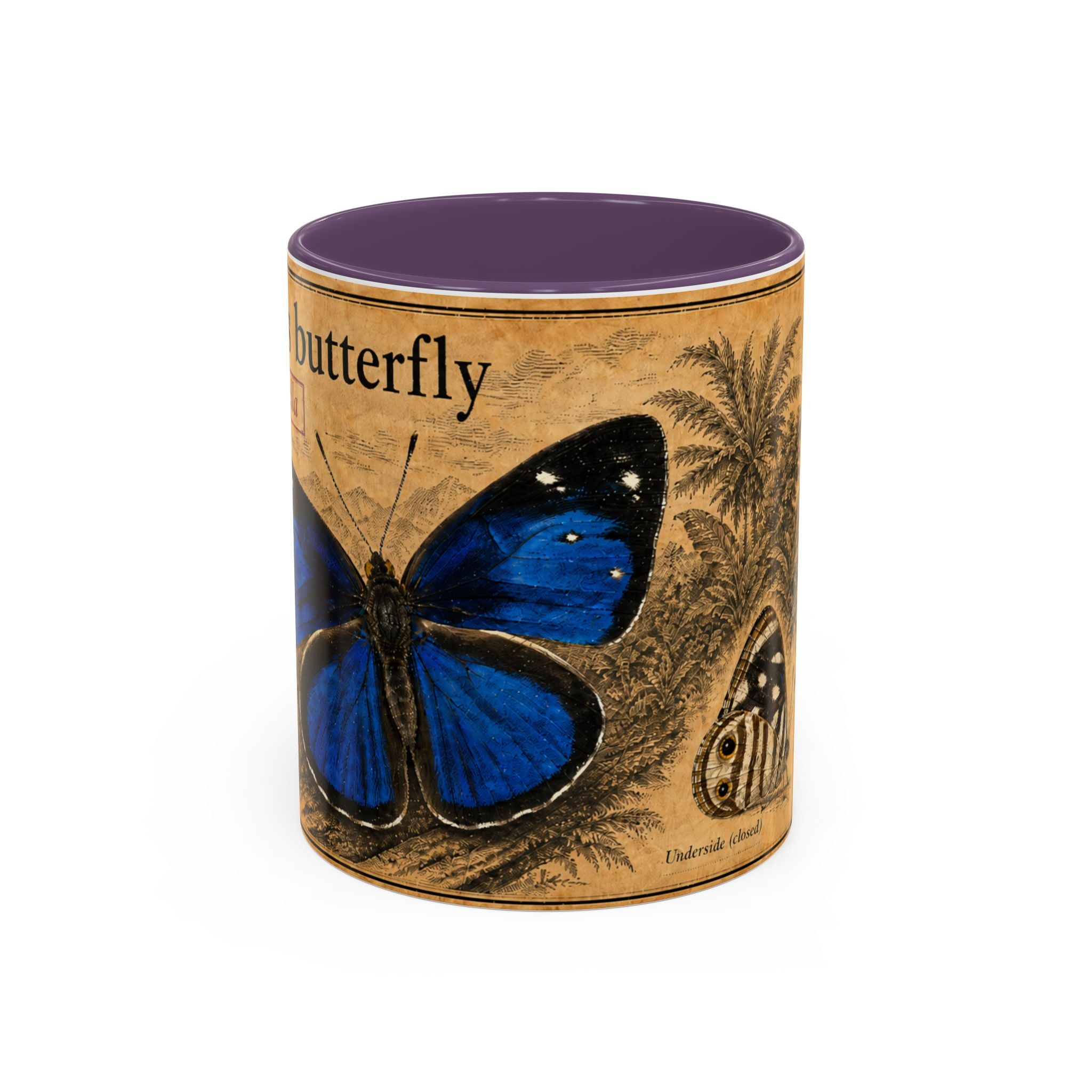 Gisella's Butterfly (Dynamine gisella) Coffee Mug — Vintage Blue Mug