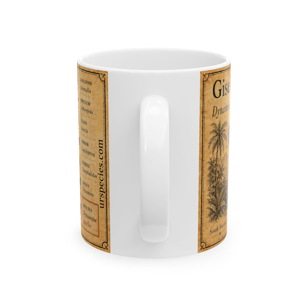 Dynamine gisella Illustration Ceramic Mug – Vintage Natural History Gisella's butterfly (Dynamine gisella) Art, 11oz & 15oz