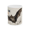 Bat Illustration Ceramic Mug – Vintage Natural History Joffre's Bat Art, 11oz & 15oz