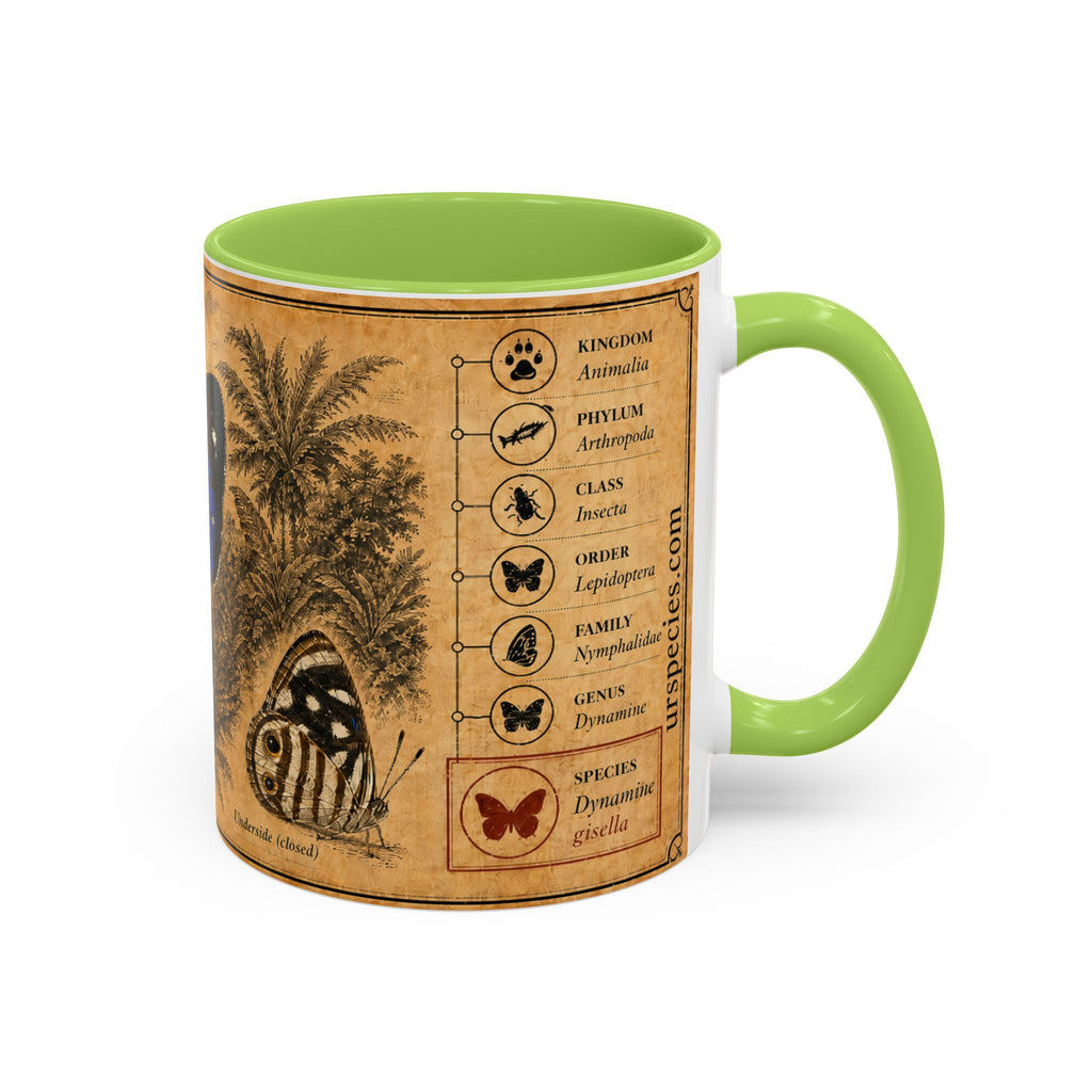 Gisella's Butterfly (Dynamine gisella) Coffee Mug — Vintage Blue Mug